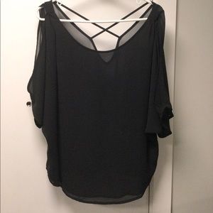 Naked Zebra cold shoulder top size Large